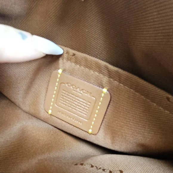 Coach Heart Print Crossbody Brown Red Signature - Picture 6 of 9